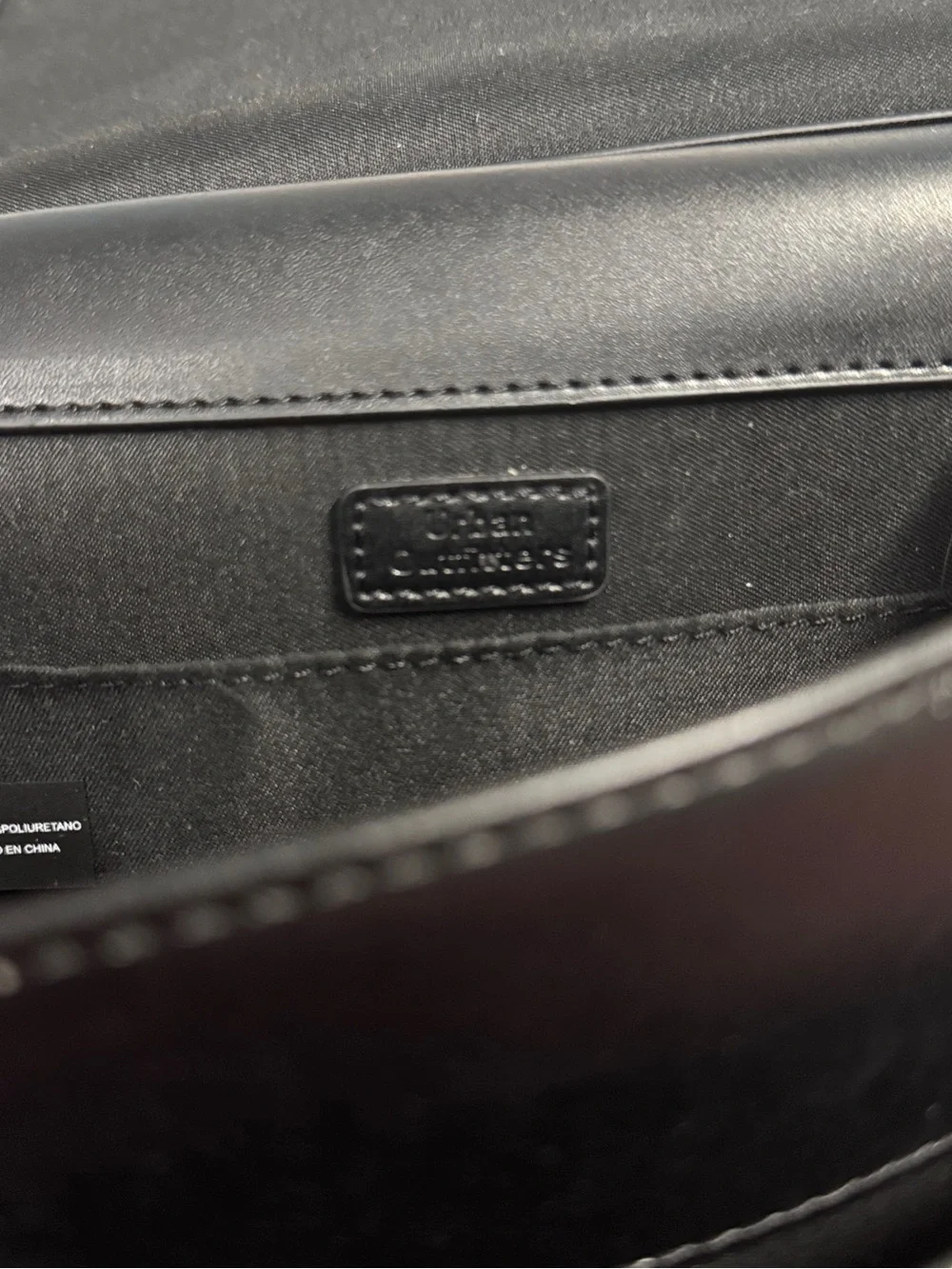 Urban Outfitters Black Faux Leather Front Flap Crossbody Shoulder Bag